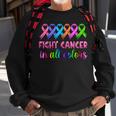 Fight Cancer In All Color Feather Breast Cancer Awareness Sweatshirt Gifts for Old Men