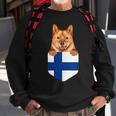 Finland Flag Finnish Spitz Dog In Pocket Sweatshirt Gifts for Old Men