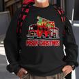 Firetruck Santa Sleigh Fireman Christmas Firefighter Sweatshirt Gifts for Old Men