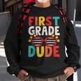 First 1St Grade Dude First Day Of School Student Kids Boys Sweatshirt Gifts for Old Men