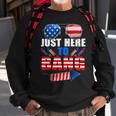 Funny 4Th Of July Im Just Here To Bang Usa Flag Sunglasses 1 Sweatshirt Gifts for Old Men