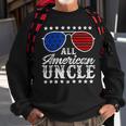 Funny All American Uncle Sunglasses Usa 4Th Of July Sweatshirt Gifts for Old Men