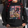 Funny Cats Happy 4Th Of July American Us Flag 4Th Of July Sweatshirt Gifts for Old Men