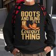 Funny Cowgirl Gift For Girls Women Cool Rodeo Boots Bling Sweatshirt Gifts for Old Men