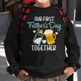Funny Dad And Son Our First Fathers Day Together 2023 Baby Sweatshirt Gifts for Old Men