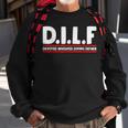 Funny Fathers Day Dilf Devoted Involved Loving Father Sweatshirt Gifts for Old Men