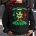 Funny Fathers Day Worlds Dopest Dad Cannabis Marijuana Weed Sweatshirt Gifts for Old Men