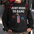 Funny Fourth Of July 4Th Of July Im Just Here To Bang 4 Sweatshirt Gifts for Old Men