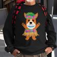 Funny Hawaiian Hula Dance Corgi Sweatshirt Gifts for Old Men