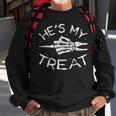 He's My Treat Skeleton Halloween Couples Easy Costume Sweatshirt Gifts for Old Men