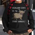 Funny Highland Cows Are My Spirit Animal Highland Cow Sweatshirt Gifts for Old Men