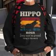 Hippo Definition Cool Hippo Animals Humor Hippopotamus Sweatshirt Gifts for Old Men