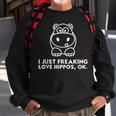 Hippo Lover Hippo Apparel Hippo Merchandise Hippo Sweatshirt Gifts for Old Men