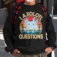 Funny I Axolotl Questions Cute Kawaii Blue Axolotl Retro Sweatshirt Gifts for Old Men
