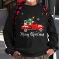 Mastiff Ride Red Truck Christmas Pajama Sweatshirt Gifts for Old Men