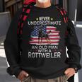 Funny Never Underestimate An Old Man With A Rottweiler Sweatshirt Gifts for Old Men