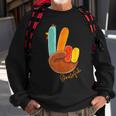 Peace Sign Turkey Hand Cool Thanksgiving Hippie Men Sweatshirt Gifts for Old Men