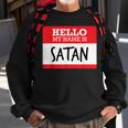 Simple Hello My Name Is Satan CostumeSweatshirt Gifts for Old Men