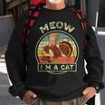 Thanksgiving Day Fake Cat Turkey Meow Autumn Family Sweatshirt Gifts for Old Men