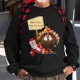 Thanksgiving Wait Your Turn Fat Boy Santa Turkey Sweatshirt Gifts for Old Men