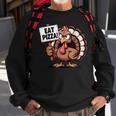 Turkey Eat Pizza Pizza Lovers Thanksgiving Humor Sweatshirt Gifts for Old Men