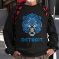 Funny Vintage Lion Face Head Detroit Football Gifts Football Funny Gifts Sweatshirt Gifts for Old Men