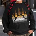 Gay Bear Paw Pride Men Distressed Sweatshirt Gifts for Old Men