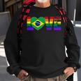 Gay Pride Brazilian Brazil Flag Sweatshirt Gifts for Old Men