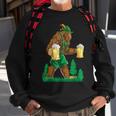 German Bigfoot Sasquatch Lederhose Oktoberfest Costume Sweatshirt Gifts for Old Men