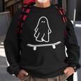 Ghost Skateboard Lazy Halloween Costume Skateboarding Sweatshirt Gifts for Old Men