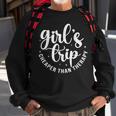 Girls Trip Cheaper Than A Therapy Girls Weekend Friends Trip Sweatshirt Gifts for Old Men