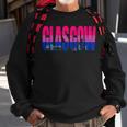 Glasgow Bisexual Flag Pride Support City Sweatshirt Gifts for Old Men
