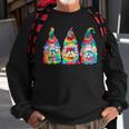 Gnome Peace Sign Love Tie Dye Three Hippie Gnomes Costume Sweatshirt Gifts for Old Men