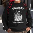 Go Away Im Reading Skeleton Book Sweatshirt Gifts for Old Men