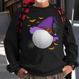 Golf Ball Witch Hat Pumpkin Spooky Halloween Costume Sweatshirt Gifts for Old Men