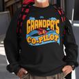 Grandpa's Co-Pilot Children's Aircrew Sweatshirt Gifts for Old Men
