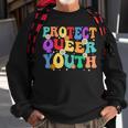 Groovy Protect Queer Youth Protect Trans Kids Trans Pride Sweatshirt Gifts for Old Men