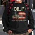 Gun American Flag Dilf - Damn I Love Firearms Sweatshirt Gifts for Old Men