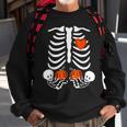 Halloween Twin Pregnant Skeleton Twins Baby Xray Rib Cage Sweatshirt Gifts for Old Men