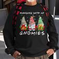 Hanging With Gnomies Gnomes Light Christmas Pajamas Mathicng Sweatshirt Gifts for Old Men