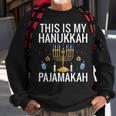 This Is My Hanukkah Pajamakah Menorah Chanukah Pajamas Pjs Sweatshirt Gifts for Old Men