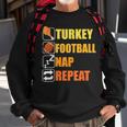 Happy Thanksgiving Turkey Football Nap Repeat Football Sweatshirt Gifts for Old Men