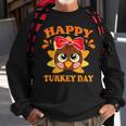 Happy Turkey Day Cute Little Pilgrim Thankgiving Sweatshirt Gifts for Old Men