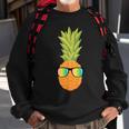 Hawaiian Pineapple With Sunglasses Illustration Gift Sweatshirt Gifts for Old Men