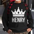 Henry Name For Men King Prince Crown Design Sweatshirt Gifts for Old Men