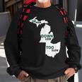 Up High Down Low Too Slow White & Green Sweatshirt Gifts for Old Men