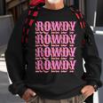 Howdy Rowdy Retro Cowgirl Nashville Country Bachelorette Sweatshirt Gifts for Old Men