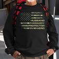 Husband Daddy Protector Hero Fathers Day Camo American Flag Sweatshirt Gifts for Old Men