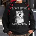 I Cant Get No Catisfaction Funny Cat Singer Kitty Music Sweatshirt Gifts for Old Men