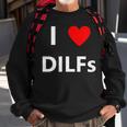 I Heart Love Dilfs Funny Adult Sex Lover Hot Dad Hunter Gift Sweatshirt Gifts for Old Men